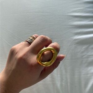 Elegant Gold-Tone Statement Ring